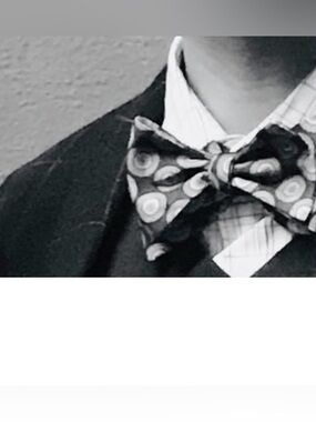 Patterned Bow Tie - Blues and yellows
